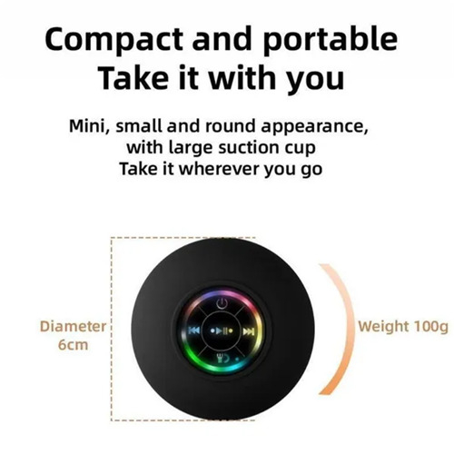 Mini Bluetooth Speaker Waterproof Suction Cup For Showers Pool Car 1
