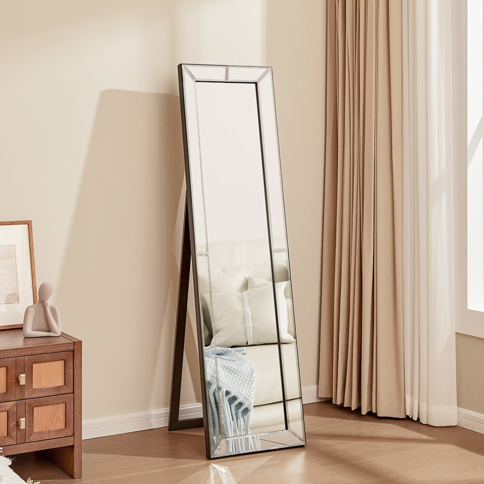 Modern Chrome Beveled Full Length Mirror 40*150CM
