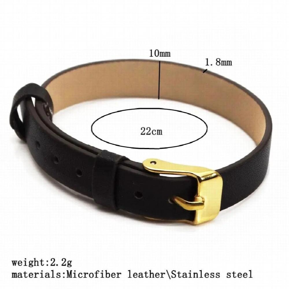 10mm wide Belt bracelet Microfiber leather watchband bracelet Stainless steel fastener DIY accessories Bracelet jewelry-image-OPC-PCW96NM-NEW