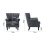 Living And Home (Grey) Wingback Armchair Accent Upholstered Chair 6