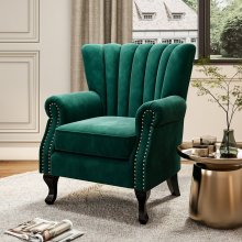 (Green) Velvet Occasional Armchair Sofa Chair