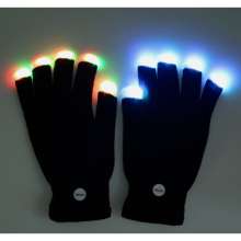 LED Finger Flashing Gloves Glows Light Up Lighting Dance Rave Party Adult