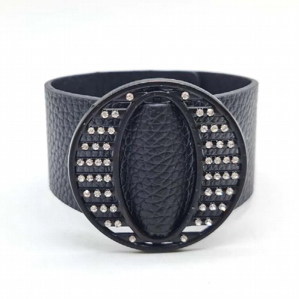 Leather Bracelets For Women Crystal Bohemian Wrap Cuff Wide Bracelet Ladies Jewelry Jewelry Gift-image-OPC-PCW99BV-NEW