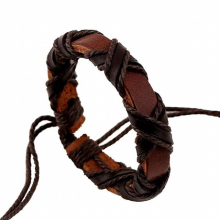 PK0416 Selling Briaded teen leather bracelet