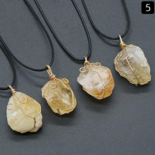 1pcs Natural Crystal Quartz Stone Mixed Colors Rough Stone Pendant for Necklace Jewelry Making Women Girls