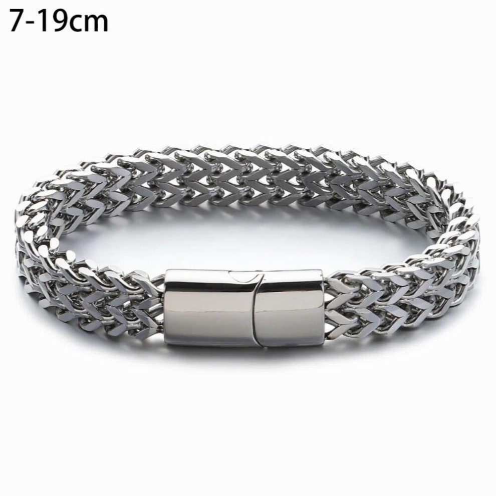 Rhinestone Bracelet Women Men Hiphop Cuban Link Bracelets Silver Jewelry Bracelet