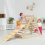 Casart Foldable Triangle Climber Step Training Ladder Pikler Toddler W/ Ramp 4