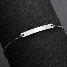 Nextvance Name ID Bar Bracelet Stainless Steel For Boy Girl Children Bracelets Birthday Gift Can With Box