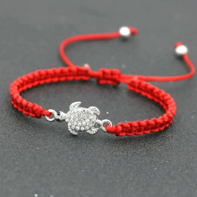 Minimalist Silver Sea Turtle Tortoise Charm Bracelet Red Rope Thread Chakra Bracelets For Women Boho Jewelry Love Gift
