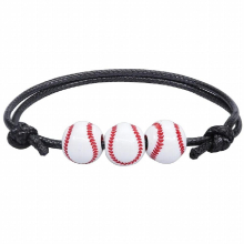 Basketball Baseball Bracelet Wax Thread Woven Tennis Rugby Bracelet Boys and Girls Sports Bracelet