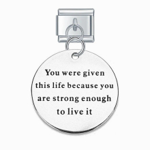 Round Laser My Dad My Hero Dare To Be Remarkable Charm Links Fit 9mm Stainless Steel Bracelet Jewelry DIY Making DJ400