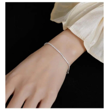Silver Plated Chain Bracelet For Women Minimalist Adjustable Charm Bracelet Wedding Party Jewelry Girl Gift
