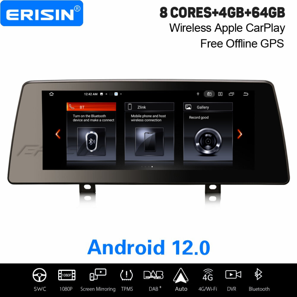 10.25" Ips 8-Core Android 12 Car Stereo For Bmw 2 Series F45 F46 F22 Mpv Nbt Dab+ Satnav Carplay Wifi Bluetooth 5.0 4Gb+64Gb 737655236965
