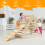 Casart Foldable Triangle Climber Step Training Ladder Pikler Toddler W/ Ramp 8