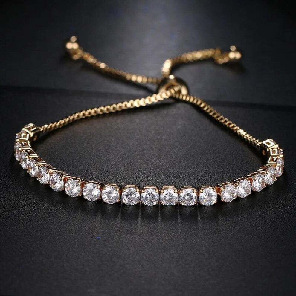 Brilliant Zircon Tennis Bracelet For Women Adjustable Chain Cubic Zirconia Bracelets Female Wedding Jewelry Multicoloured