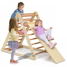 Foldable Triangle Climber Step Training Ladder Pikler Toddler W/ Ramp