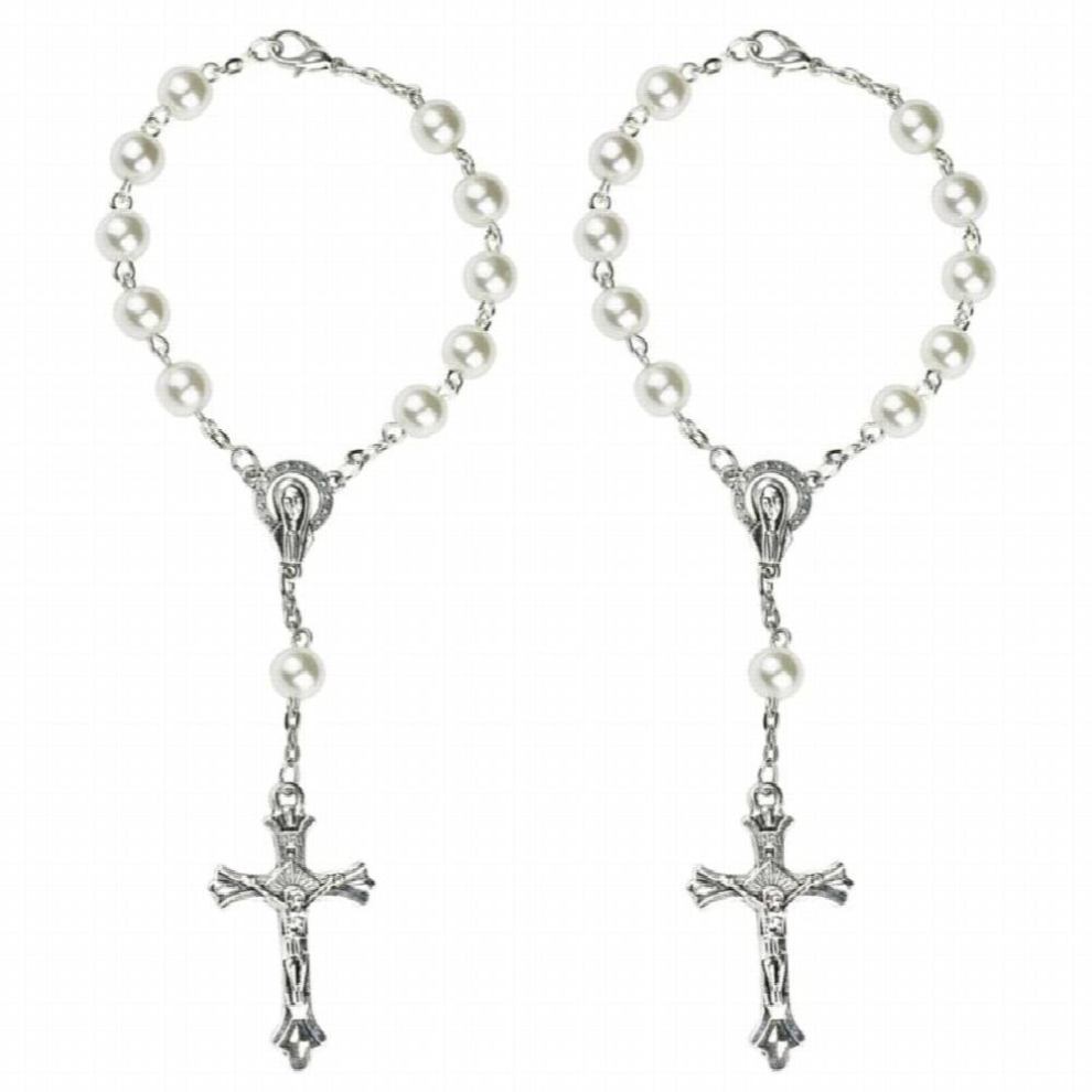 Catholic Gift Saint Christopher Travel Protection 8Mm/0.31Inch Bead Rearview Mirror Car Truck Auto Rosary Mr18 22 Multicoloured 885669951142