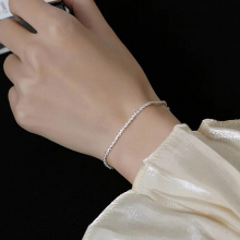 Silver Plated Chain Bracelet for Women Minimalist Adjustable Charm Bracelet Wedding Party Jewelry Girl Gift