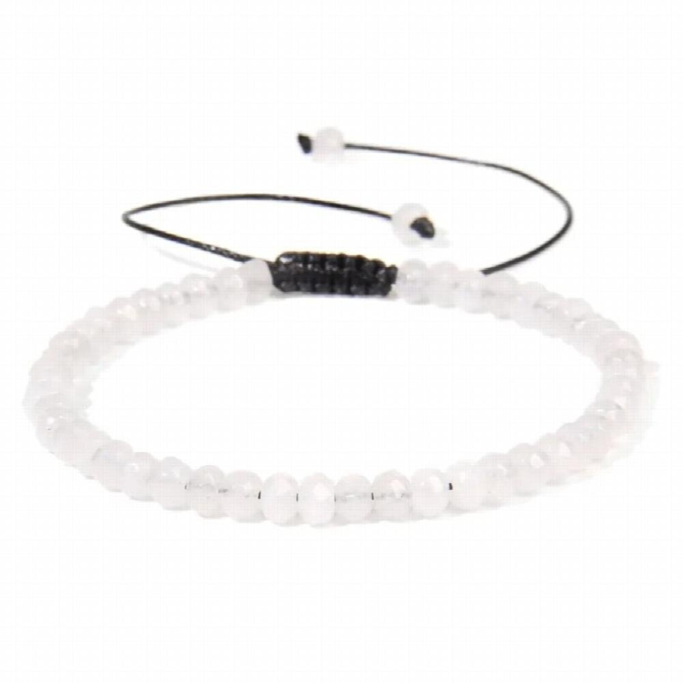 3*4mm Tiny Faceted Beads Bracelets For Women Men Multicolor Chalcedony Braided Bracelet Mini Crystal Wristband Jewelry-image-OPC-PCW9MJV-NEW