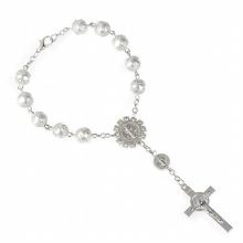 Catholic Gift Saint Christopher Travel Protection 8MM/0.31Inch Bead Rearview Mirror Car Auto Rosary Rosaries for Christening Sou