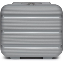 (14 inch) 1or 4 Piece PP Hard Shell Travel Trolley 4 Spinner Wheels Lightweight Check in Luggage with TSA Lock - Grey