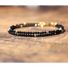 Crystal Tourmaline Bracelet, Empath Protection Bracelet for Women, Dainty Tourmaline Jewelry,