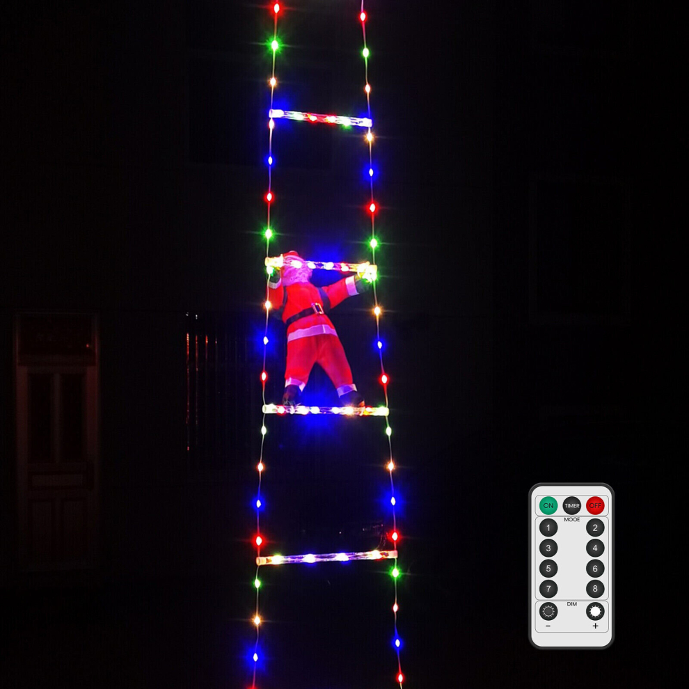 (  Multi-color 300CM) LED Fairy String Light Ladder Christmas Decorations Climbing Santa Claus Outdoor