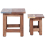 VidaXL vidaXL Nesting Tables Hall End Table Coffee Table 2 pcs Solid Mahogany Wood 2