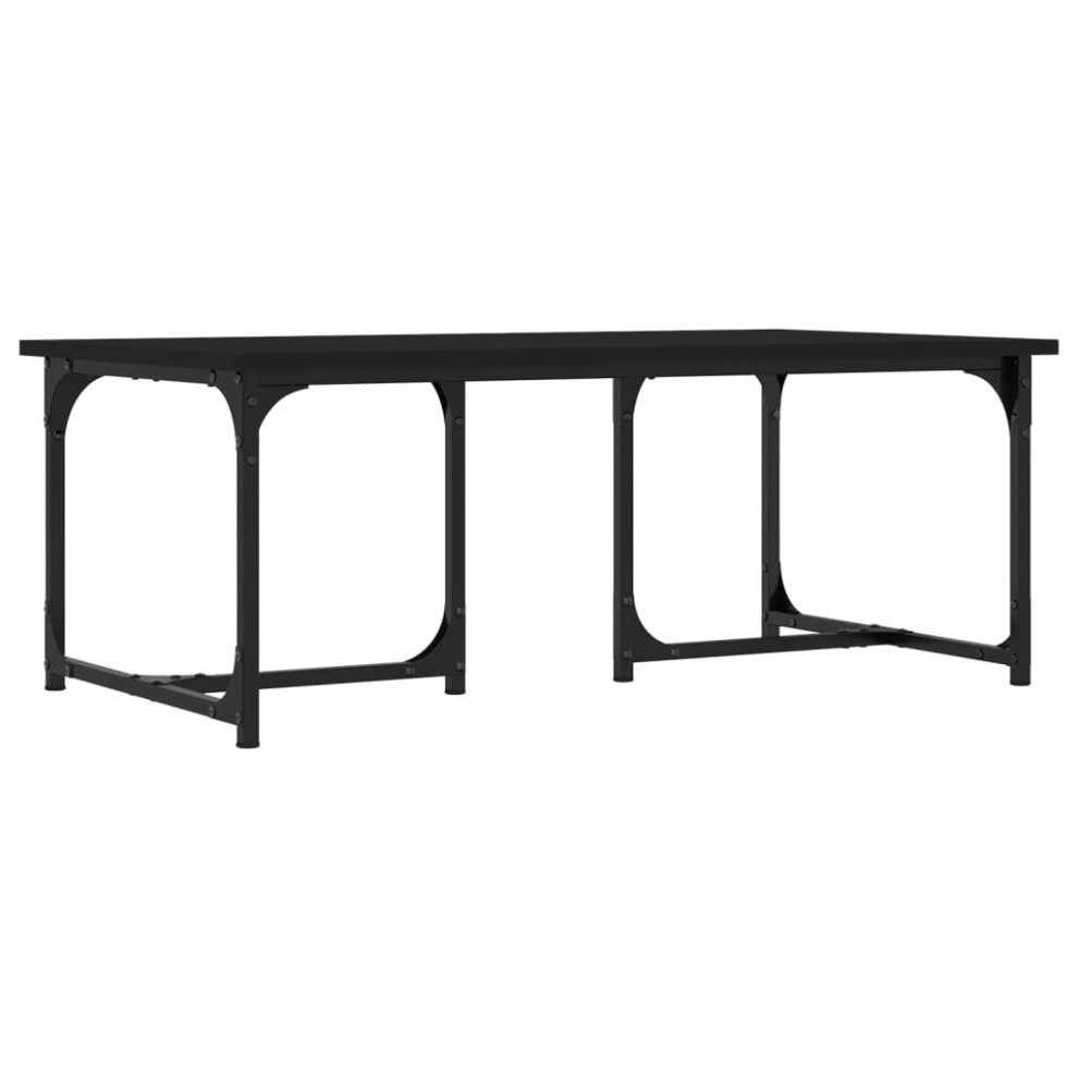 Vidaxl (Black) Coffee Table Living Room Tea Side Table Sofa Table Engineered Wood