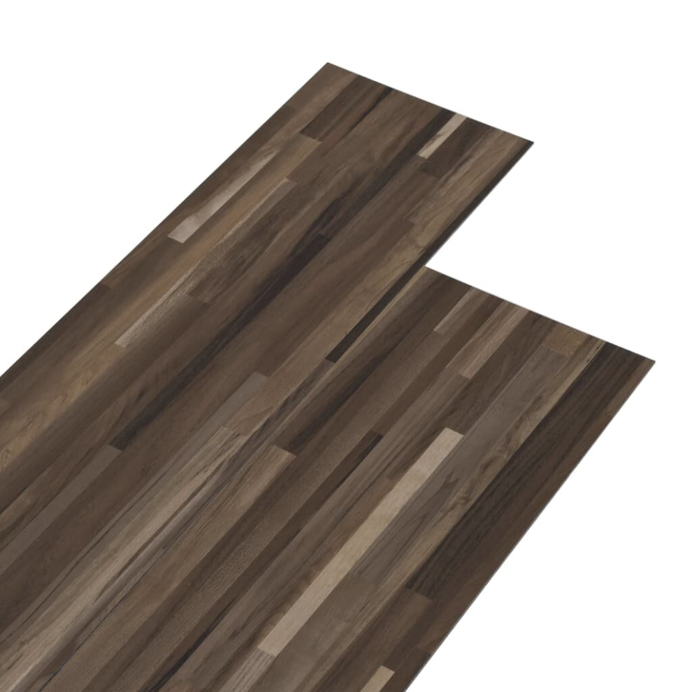 vidaXL Self-adhesive PVC Flooring Planks 5.21 m? 2 mm Striped Brown Floor Tile