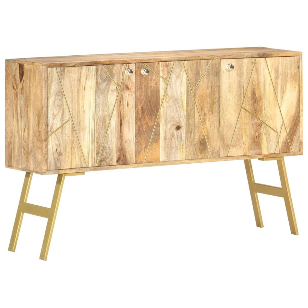 vidaXL Solid Mango Wood Sideboard 118x30x75cm Side Tables Drawer Cabinets