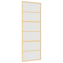 vidaXL Schiebetür Golden 76x205 cm Matt ESG-Glas und Aluminium