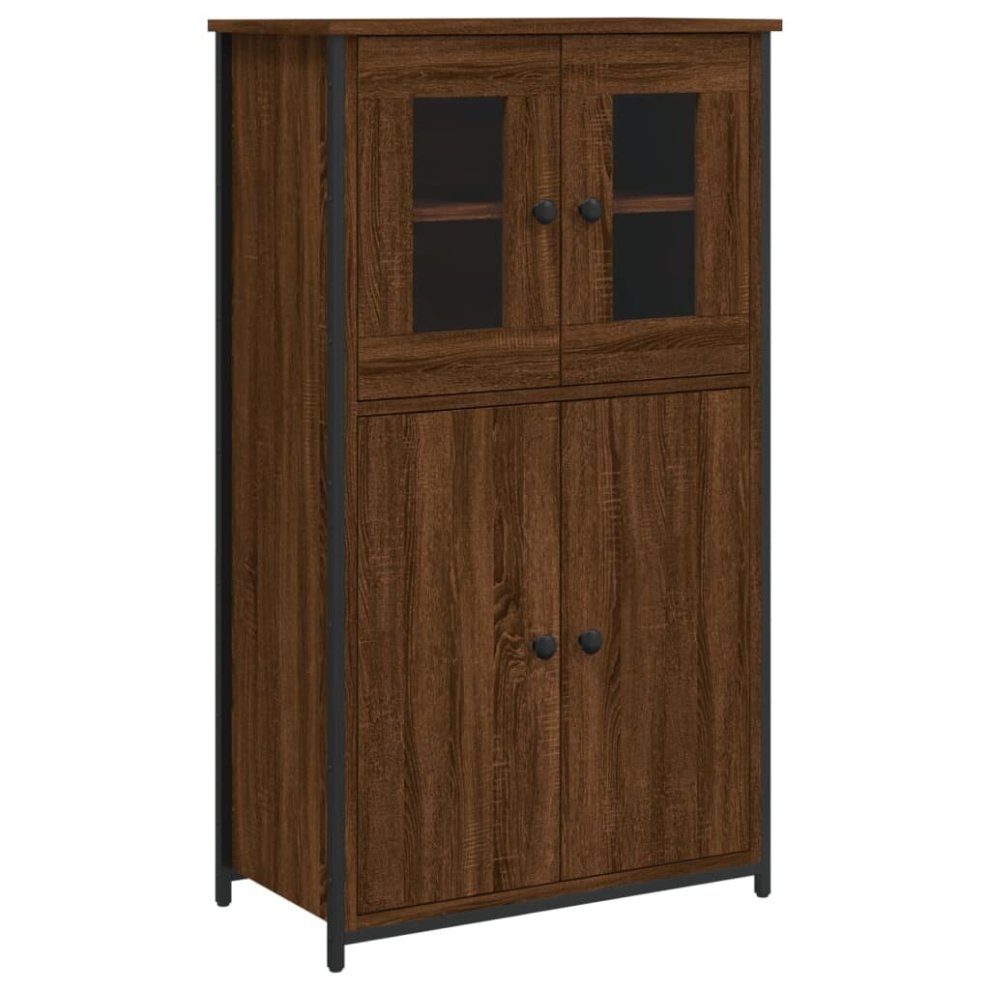 (brown oak) vidaXL Highboard Sideboard Storage Cabinet Home Side Cabinet Engineered Wood