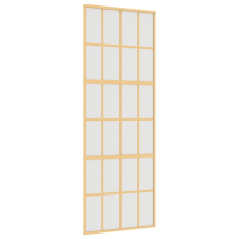 vidaXL Sliding Door Interior Barn Door Gold Frosted ESG Glass and Aluminium