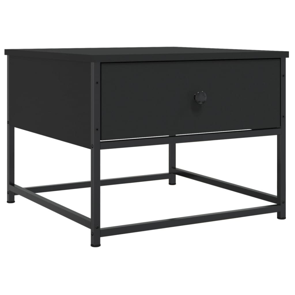Vidaxl (Black) Coffee Table Living Room Tea Side Table Sofa Table Engineered Wood
