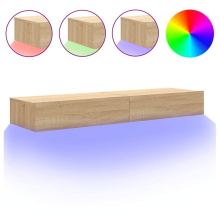 (sonoma oak, 60 x 35 x 15.5 cm/ 2 pcs) vidaXL TV Cabinets with LED Lights HiFi Cabinet Entertainment Centre TV Unit