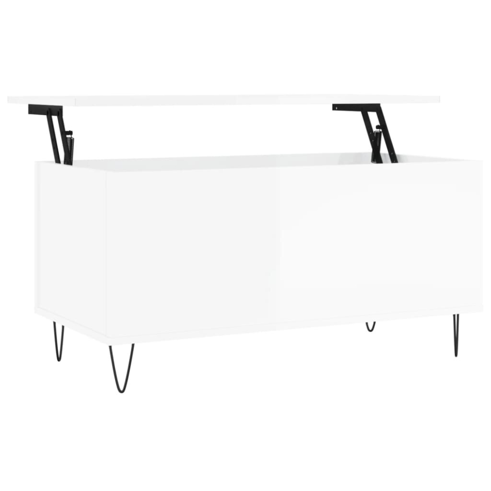 (high gloss white) vidaXL Coffee Table Side Table End Accent Telephone Sofa Table Engineered Wood