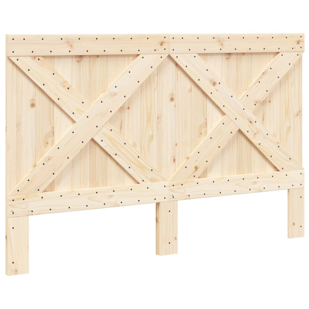 Vidaxl (Cross Design, 160 X 104 Cm) Headboard Bedroom Accessory Bed Headboard Bed Header Solid Wood Pine