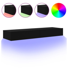 (black, 60 x 35 x 15.5 cm/ 2 pcs) vidaXL TV Cabinets with LED Lights HiFi Cabinet Entertainment Centre TV Unit