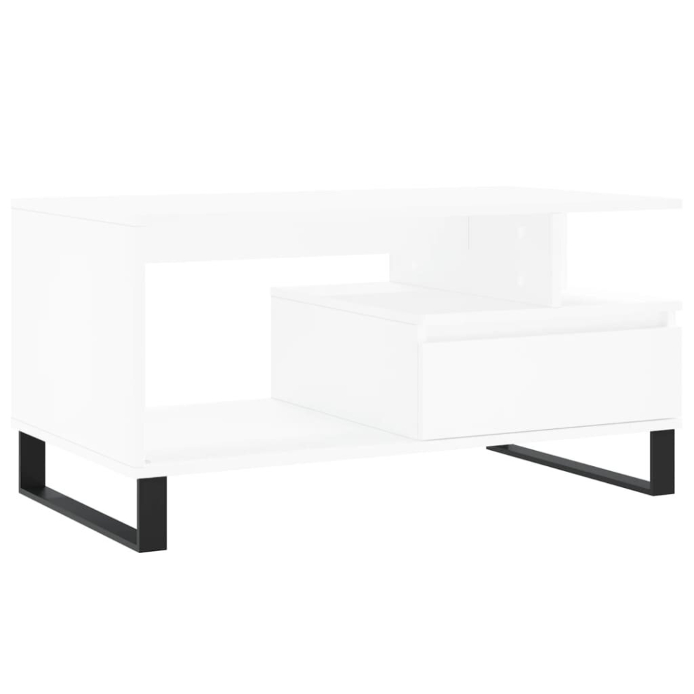 Vidaxl (White) Coffee Table Side Table End Accent Telephone Sofa Table Engineered Wood