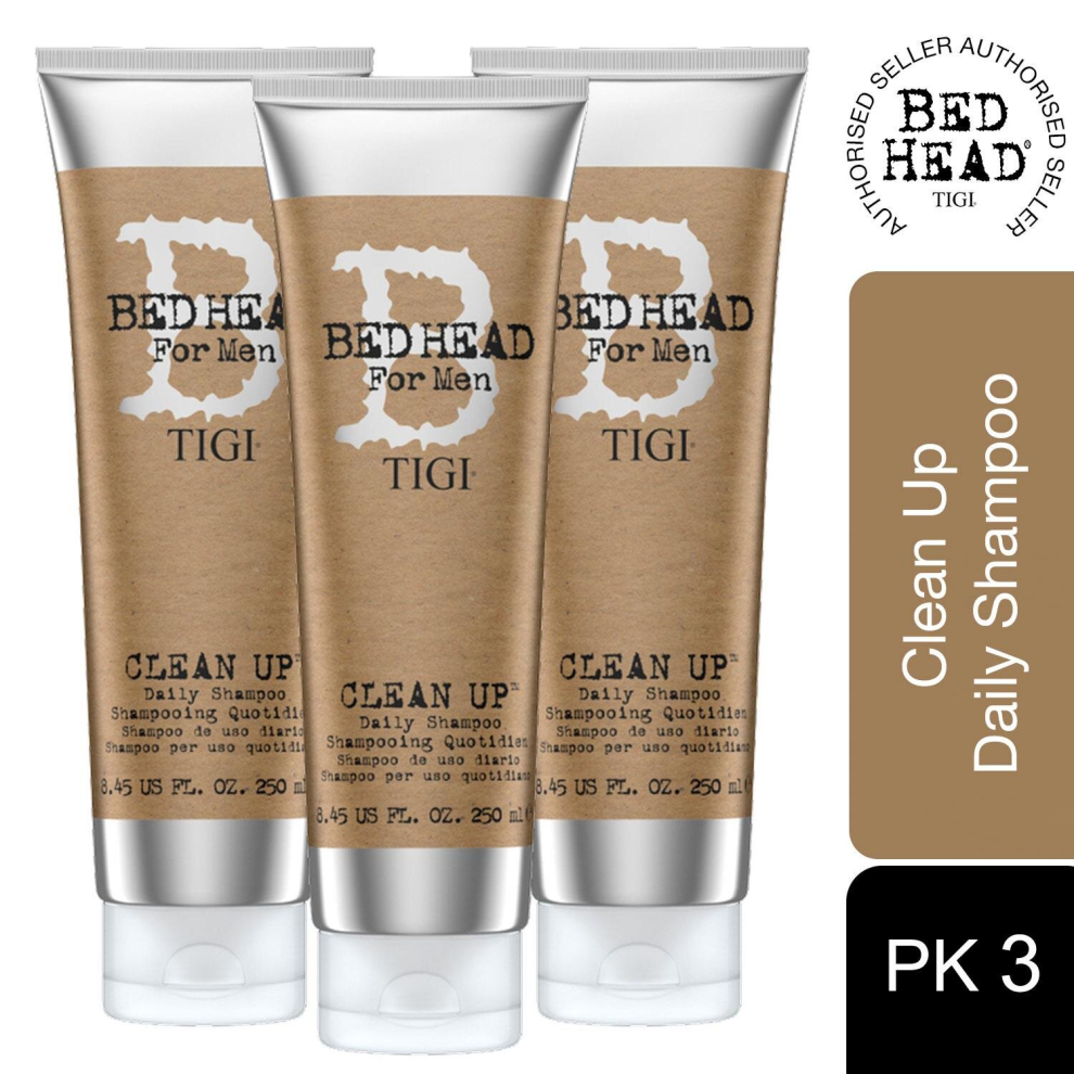 (Buy 3) Bed Head Tigi Clean Up Daily Shampoo for Men 250ml