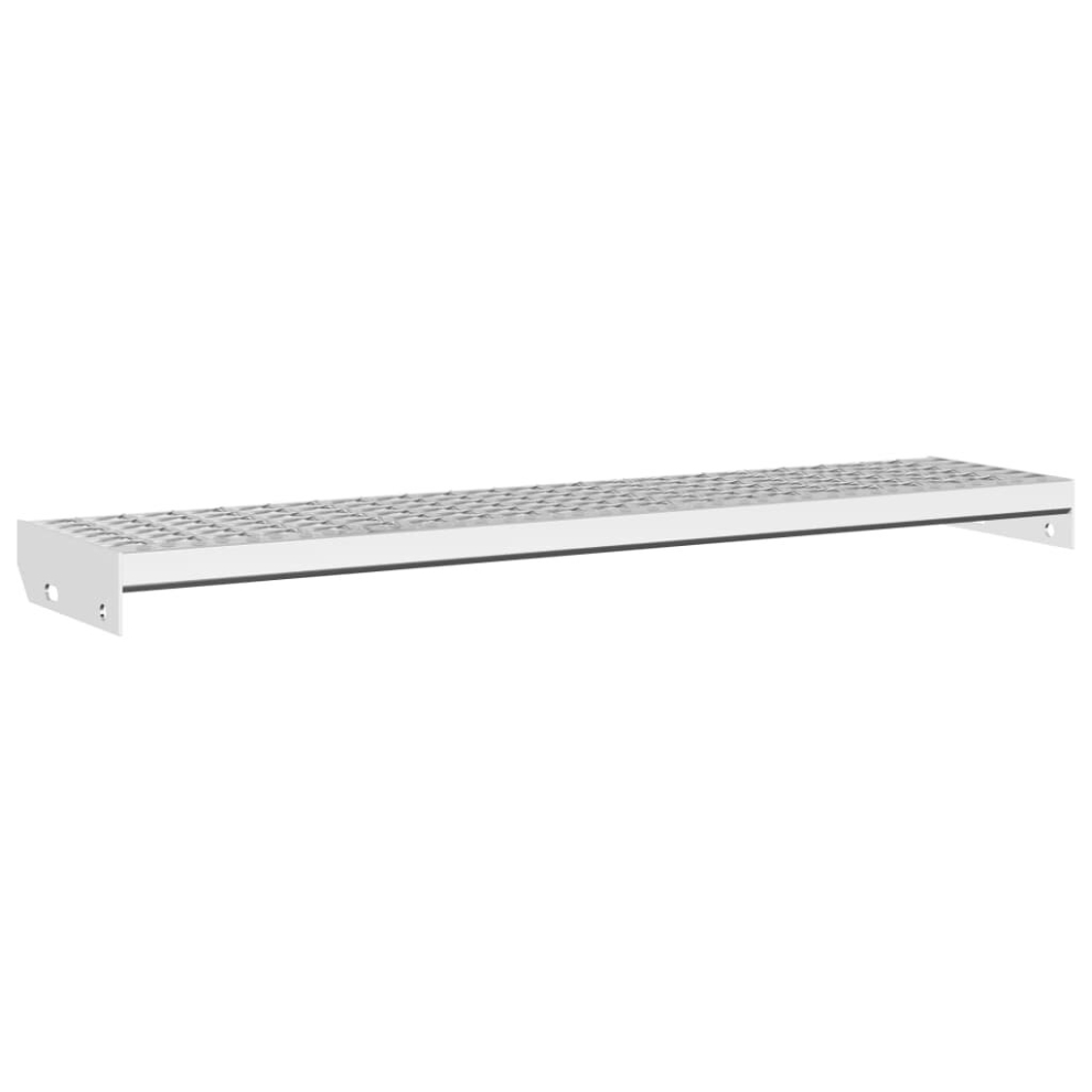 (Forge Welded, 100 X 24 X 7 Cm) Vidaxl Grate Step Metal Garden Stair Anti-Slip Patio Stairs Galvanised Steel 8721012206922