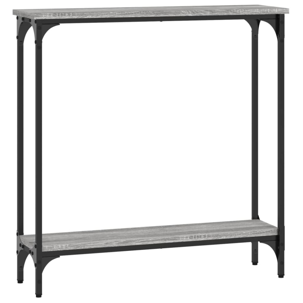 Vidaxl ( Sonoma, 75 X X 75 Cm) Console Table End Table Hallway Stand Side Sofa Table Engineered Wood Grey Size 22.5