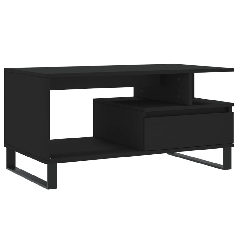 Vidaxl (Black) Coffee Table Side Table End Accent Telephone Sofa Table Engineered Wood