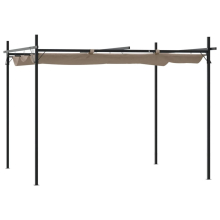 vidaXL Pergola mit Schiebedach Taupe 295x292x230 cm