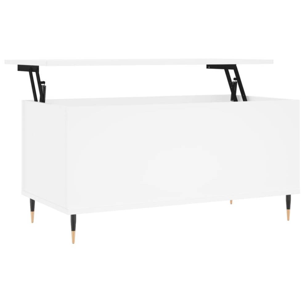 (white) vidaXL Coffee Table Side Table End Accent Telephone Sofa Table Engineered Wood