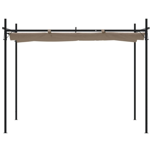 VidaXL vidaXL Pergola mit Schiebedach Taupe 295x292x230 cm 2