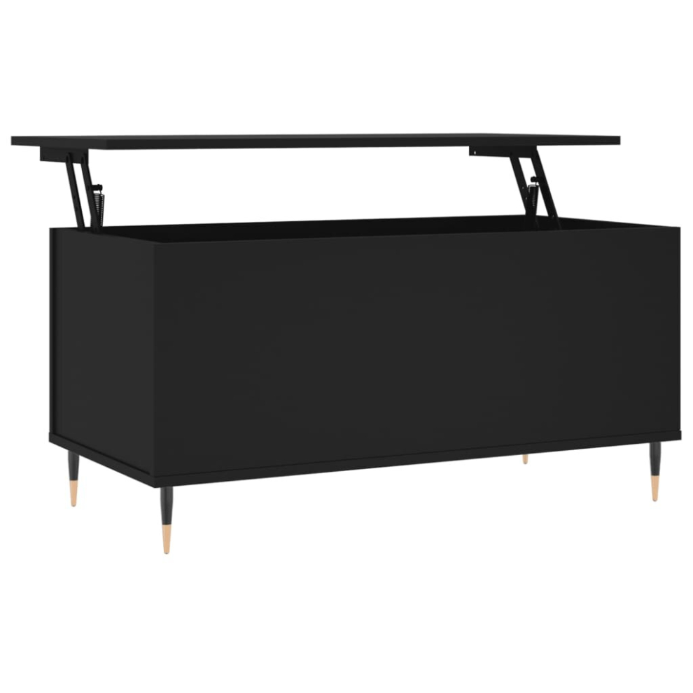 (black) vidaXL Coffee Table Side Table End Accent Telephone Sofa Table Engineered Wood