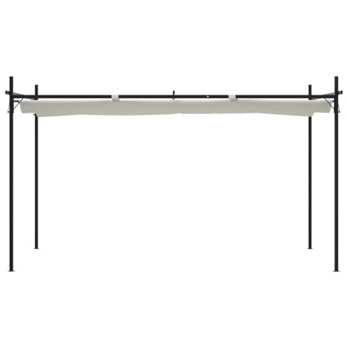VidaXL vidaXL Pergola mit Schiebedach Creme 395x292x230 cm 2