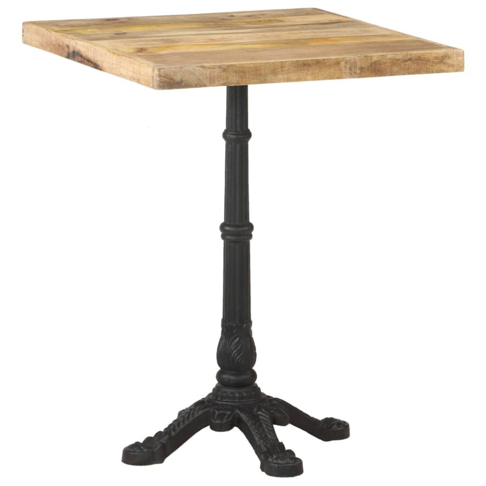 (rough mango wood, square/4 legs) vidaXL Solid Acacia Wood Bistro Table Kitchen Bar Counter Desk Multi Models